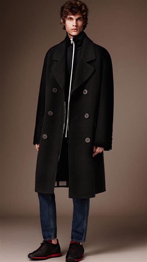 mens burberry coats|burberry men's wool overcoat.